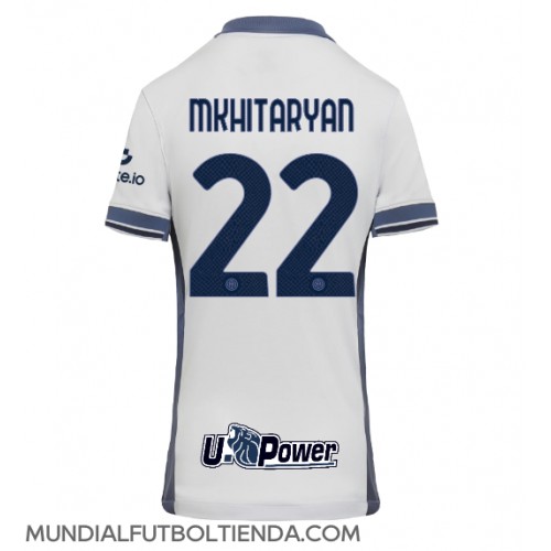 Camiseta Inter Milan Henrikh Mkhitaryan #22 Segunda Equipación Replica 2024-25 para mujer mangas cortas